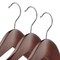 Casafield - 6 Wide Shoulder Wooden Suit Hangers - Premium Lotus Wood, Non-Slip Pant Bar & Chrome Swivel Hook for Dress Clothes, Coats, Jackets, Pants, Shirts, Skirts